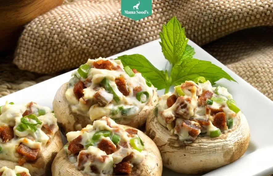 Paneer Stuffed Mushrooms