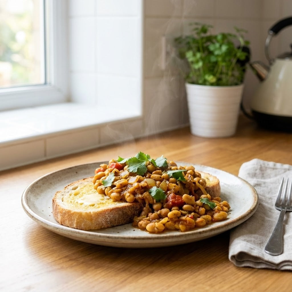 Tarka Beans on Toast