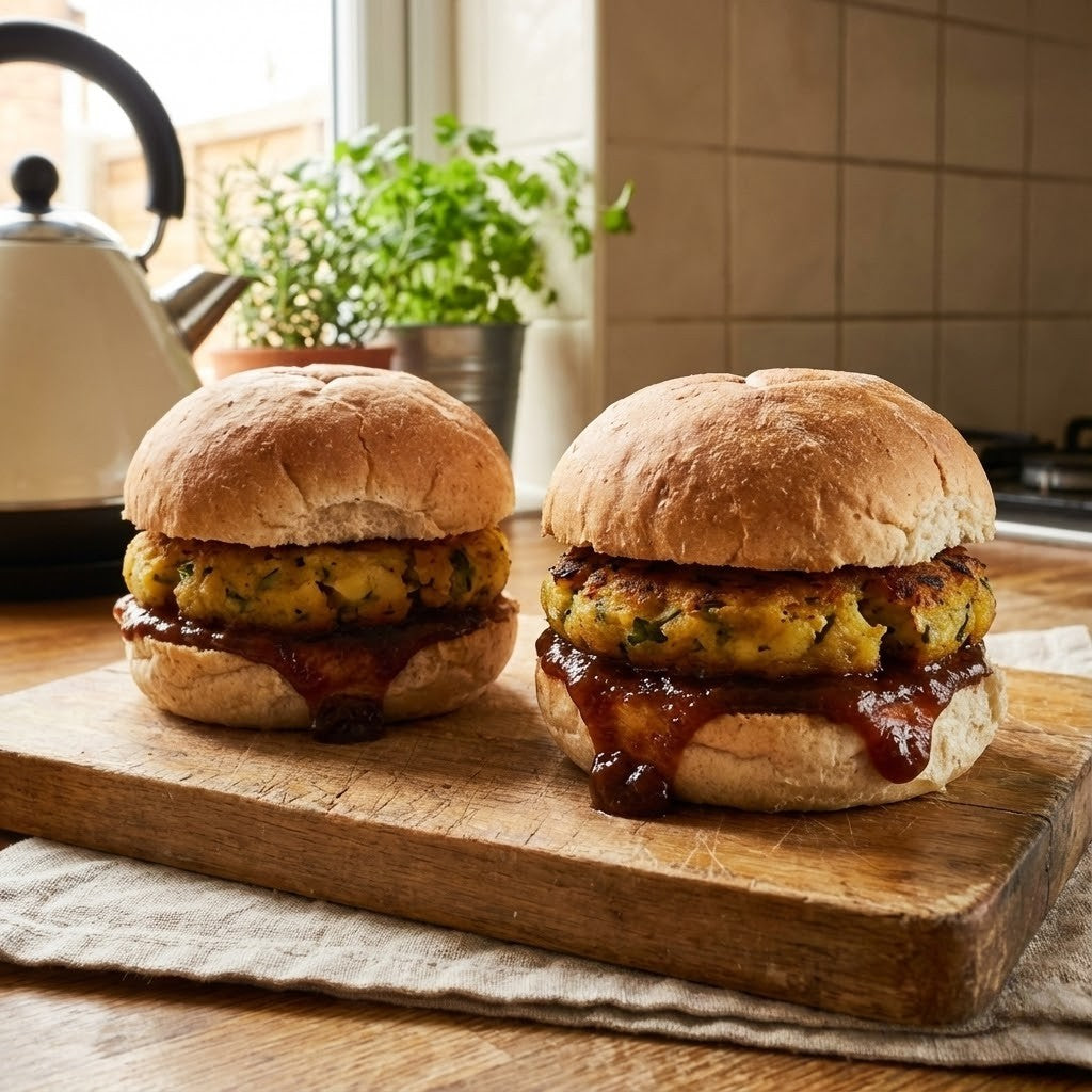 Date & Tamarind Aloo Tikki Burger