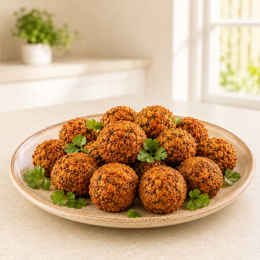 Moong Dal Balls (Lentil Fritters)